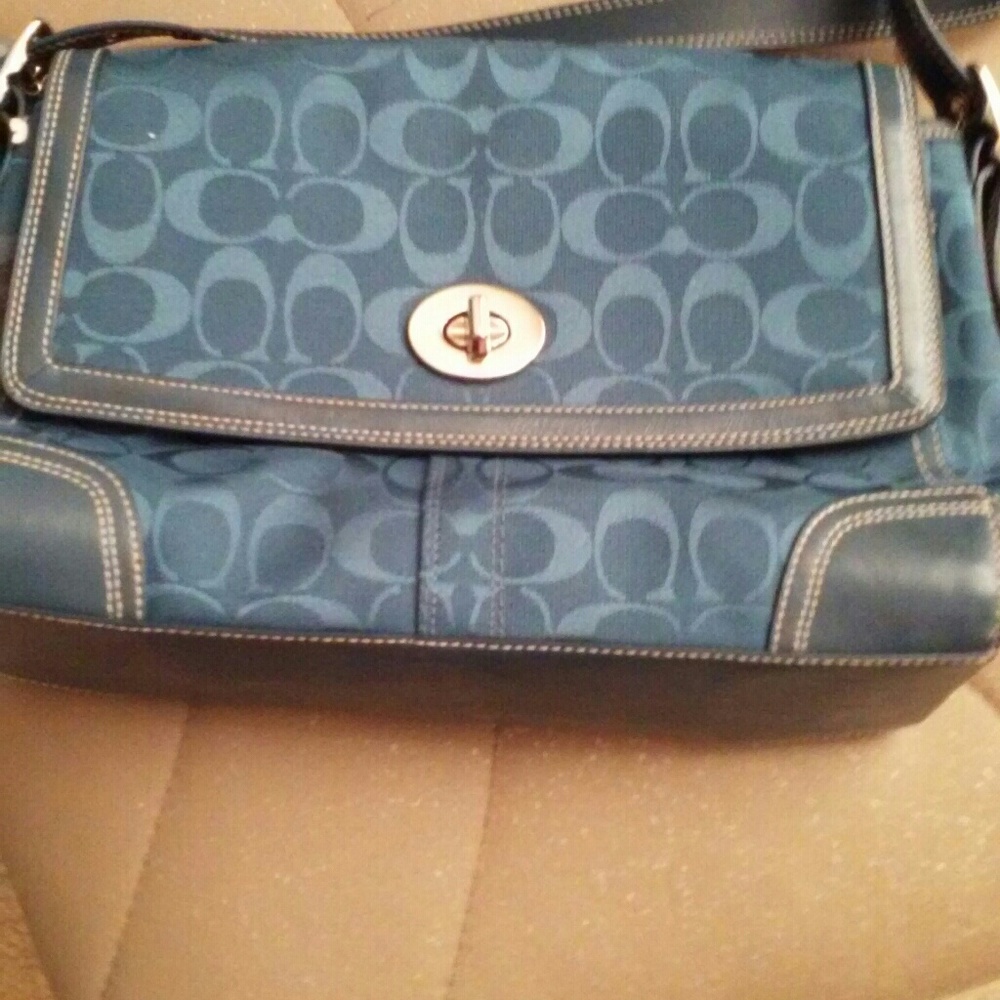 Blue coach bag